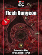 Flesh Dungeon - a grotesque dungeon map pack w/Fantasy Grounds support - TTRPG Map