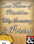 Lost Mines of Phandelver Store Inventory & Pricing