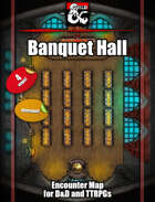 Banquet Hall - dining feast map pack w/Fantasy Grounds support - TTRPG Map