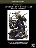 DotMM: Boxed Flavor Text and Combat Tracker - Level 19: Caverns of Ooze (Waterdeep: Dungeon of the Mad Mage)