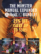 Monster Manual Expanded Roll20 Compendium Bundle [BUNDLE]