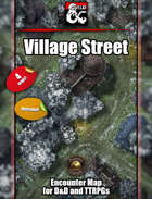 Village Street - holiday or regular animated map pack w/Fantasy Grounds support - TTRPG Map