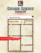 DnD Character Inventory Sheet