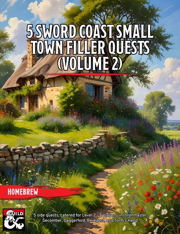 Sword Coast Small Town Filler Quests Volume 2 [With VTT Compatible Maps ...