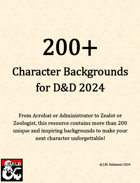 200+ Backgrounds for D&D 2024