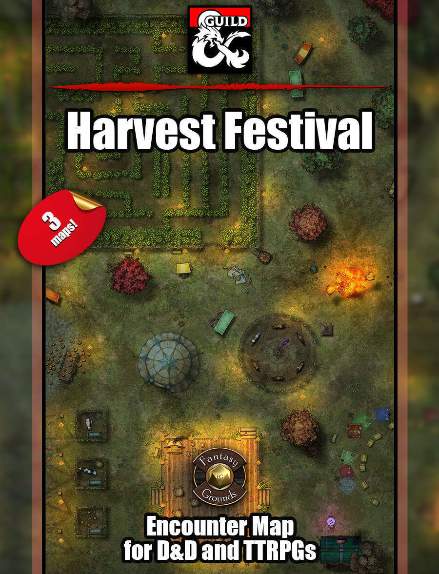Pumpkin Harvest Festival autumn map pack w/Fantasy Grounds support