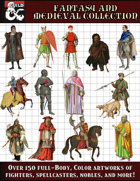 Fantasy and Medieval Stock Art Pack - 150+ Character Figures