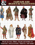 Fantasy and Medieval Stock Art Pack - 55+ Adventurers, Villains, and NPCs