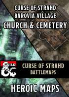 Curse of Strahd: Barovia Village Church & Cemetery Battlemap