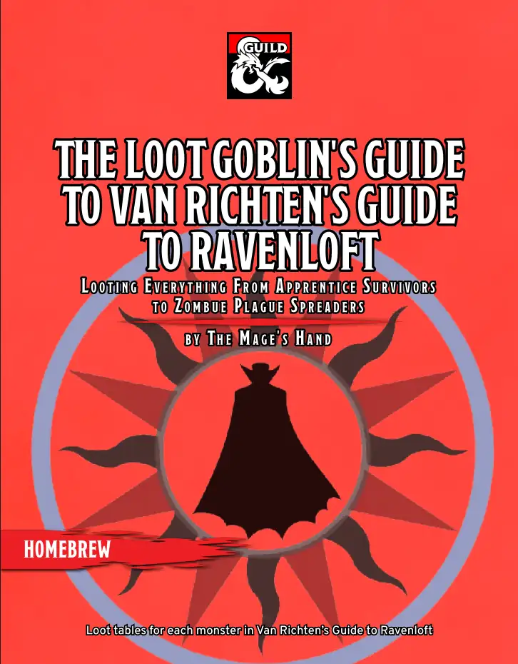 The Loot Goblin's Guide to Van Richten's Guide to Ravenloft - Dungeon  Masters Guild | Ravenloft | DM Tools | Dungeon Masters Guild