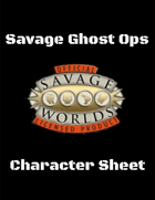 Savage Ghost Ops - Character Sheet