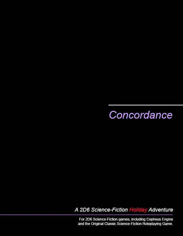 Concordance Michael Brown 2D6 SF Adventures DriveThruRPG