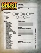 Ghost Punchers - Character Sheet