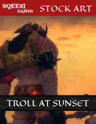 Stock Art: Troll at Sunset