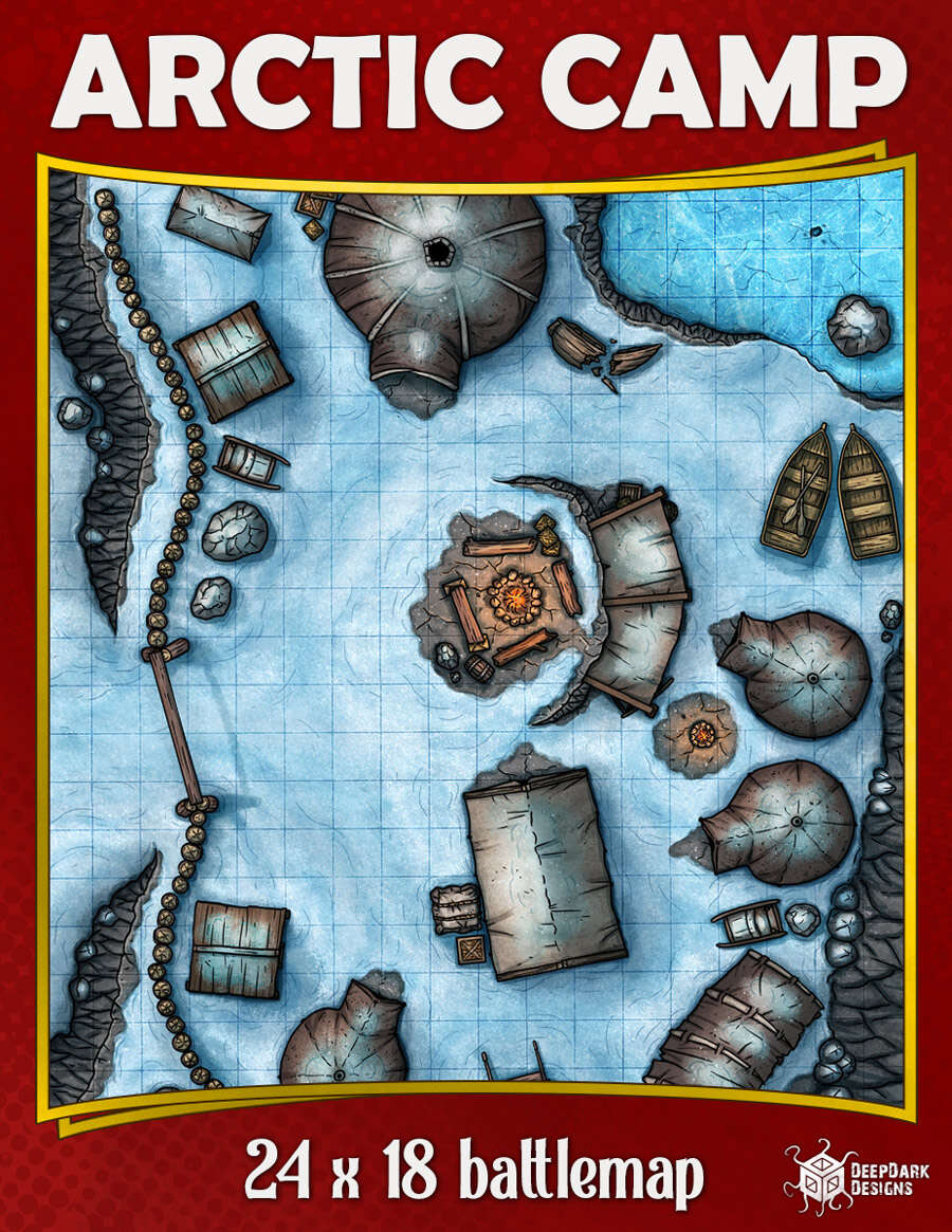 Arctic Camp Battlemap - DeepDark Designs | Battlemaps & Floorplans ...