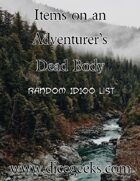 Items on an Adventurer’s Dead Body