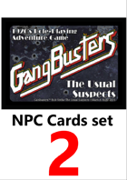 Gangbusters NPC cards set 2