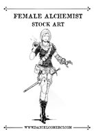 Female Alchemist Stock Art