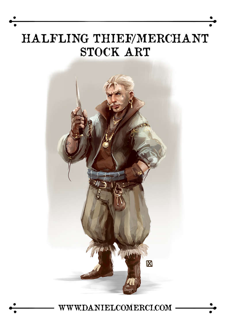 Halfling Thief Merchant Stock Art - Daniel Comerci Stock Art | Color ...