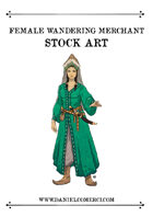 Female Wandering Merchant Stock Art