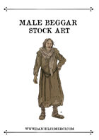 Male Beggar Stock Art