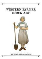 Western Farmer Woman Stock Art