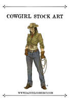 Western Cowgirl Stock Art