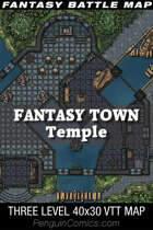 VTT Battle Maps - Fantasy Town: Temple - 40x30, 3 Levels