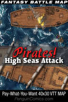 VTT Battle Maps: Pirates! High Seas Attack - 40x30