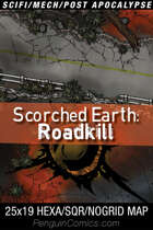 VTT Battle Maps: Scorched Earth - Roadkill, 25x19, hexa/sqr/nogrid