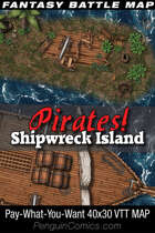 VTT Battle Maps: Pirates! Shipwreck Island - 40x30