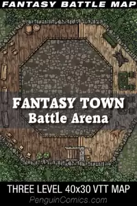 VTT Battle Maps: Fantasy Town IV | 40x30 3 Level [BUNDLE ...