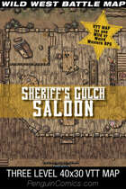 VTT Battle Maps - Sheriff's Gulch: Saloon - 40x30, 3 Levels