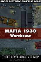 VTT Battle Maps - Mafia 1930: Warehouse - 40x30, 3 Levels