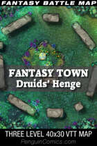 VTT Battle Maps - Fantasy Town: Druids' Henge - 40x30, 3 Levels