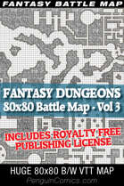 VTT Battle Maps - Fantasy Dungeons Vol III - Large 80x80 map + License