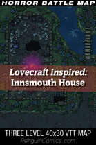 VTT Battle Maps - Lovecraft inspired: Innsmouth House - 40x30, 3 Levels