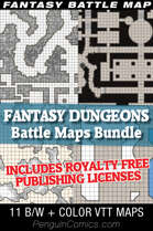VTT Battle Maps - Fantasy Dungeons - 11 Maps [BUNDLE]