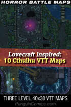 VTT Battle Maps: Lovecraftian Inspired: 10 Cthulhu Maps [BUNDLE]