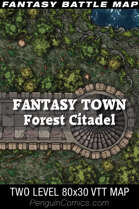 VTT Battle Maps - Fantasy Town: Forest Citadel, 4 images, 40x30