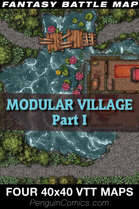 VTT Battle Maps - Modular Village Part I | 4 images, 40x40