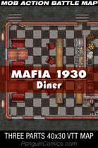 VTT Battle Maps - Mafia 1930: Diner - 40x30, 3 Images