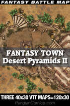 VTT Battle Maps - Fantasy Town: Desert Pyramids II - 120x30, 3 images