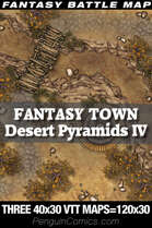 VTT Battle Maps - Fantasy Town: Desert Pyramids IV - 120x30, 3 images