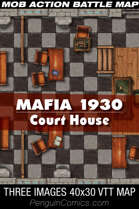 VTT Battle Maps - Mafia 1930: Court House - 120x30, 3 Maps