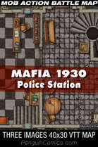 VTT Battle Maps - Mafia 1930: Police Station - 40x30, 3 Levels