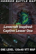 VTT Battle Maps - Lovecraft inspired: Captive Lesser One - 120x40 Cthulhu Map