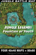 VTT Battle Maps - Jungle Legends: Fountain of Youth - 4 VTT Maps = 80x80 Battlemap