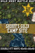 VTT Battle Maps - Sheriff's Gulch: Camp Site - 2x 40x40 Maps