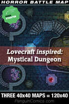 VTT Battle Maps - Lovecraft inspired: Mystical Dungeon - Three 40x40 maps